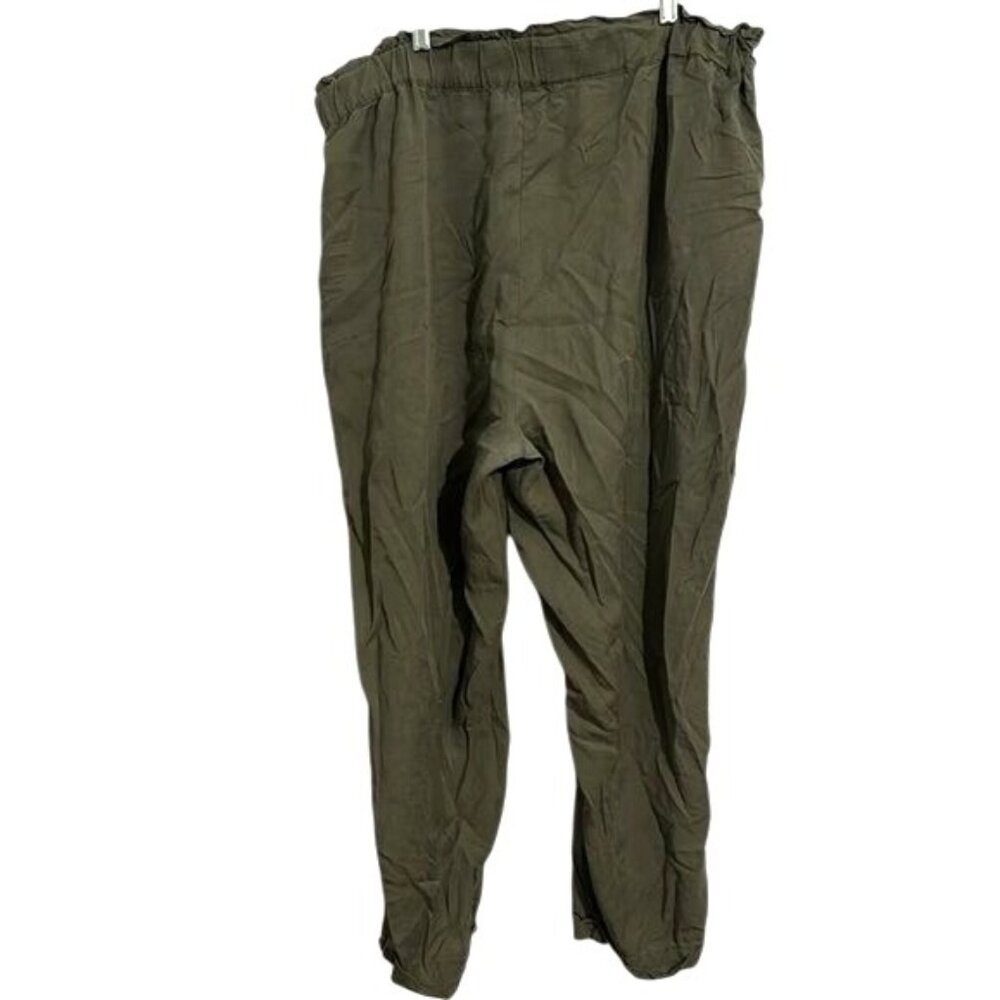 Marc New York Andrew Marc Womens Olive Paperbag Waist Tencel Pants XL - Picture 6 of 8